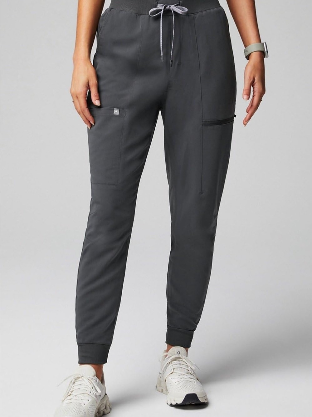 Fabletics Charcoal Gray Drawstring Jogger Pants